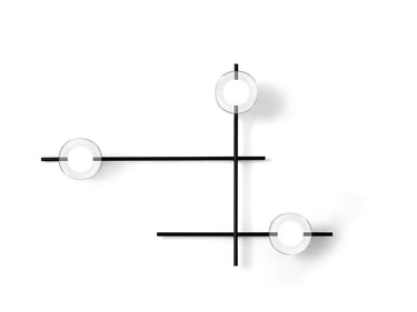 Mikado parete/soffitto 3 luci vetro cosmo